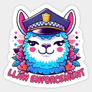 police llama Sticker